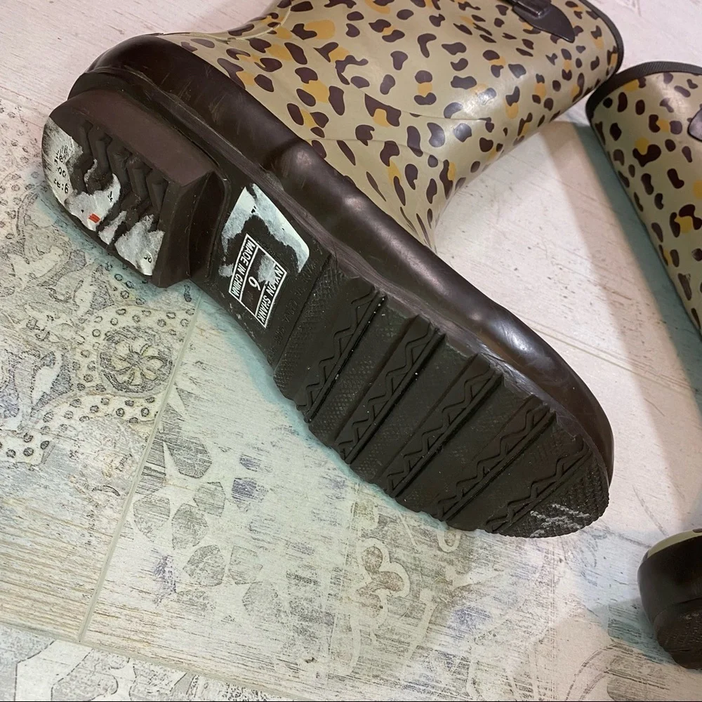 L.L. Bean Wellie Rain Boots in Cheetah Print